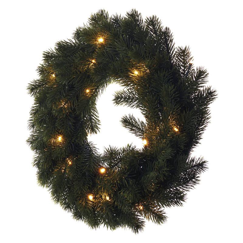 LED dekorace EMOS 20 LED vánoční věnec, 40 cm, 2x AA, vnitřní, teplá bílá, časovač, LED, dekorace, EMOS, 20, LED, vánoční, věnec, 40, cm, 2x, AA, vnitřní, teplá, bílá, časovač