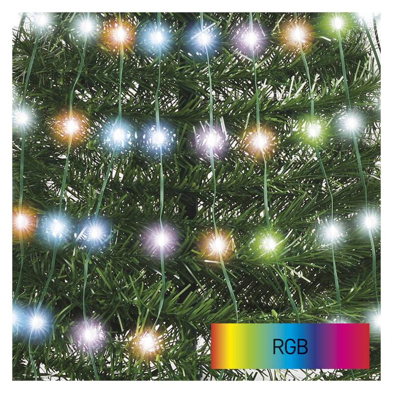 LED dekorace EMOS 244 LED vánoční stromek se světelným řetězem a hvězdou, 1,5 m, vnitřní, ovladač, časovač, RGB, LED, dekorace, EMOS, 244, LED, vánoční, stromek, se, světelným, řetězem, a, hvězdou, 1,5, m, vnitřní, ovladač, časovač, RGB