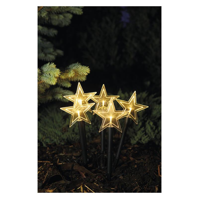 LED dekorace EMOS vánoční zapichovací hvězdy, 30 cm, venkovní i vnitřní, teplá bílá, časovač