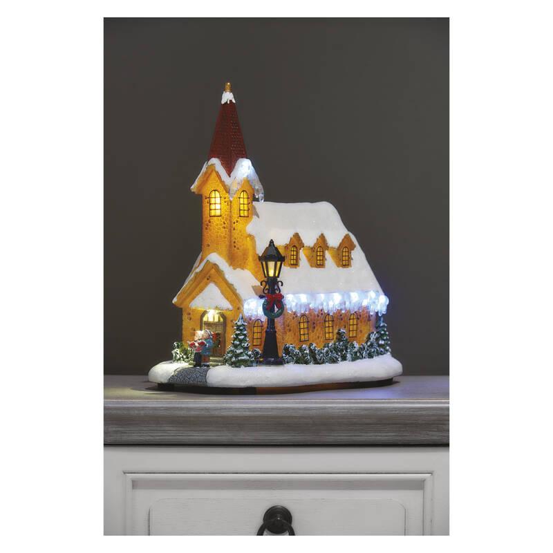LED dekorace EMOS zasněžený vánoční kostel, 26 cm, 3x AA, vnitřní, teplá bílá, LED, dekorace, EMOS, zasněžený, vánoční, kostel, 26, cm, 3x, AA, vnitřní, teplá, bílá