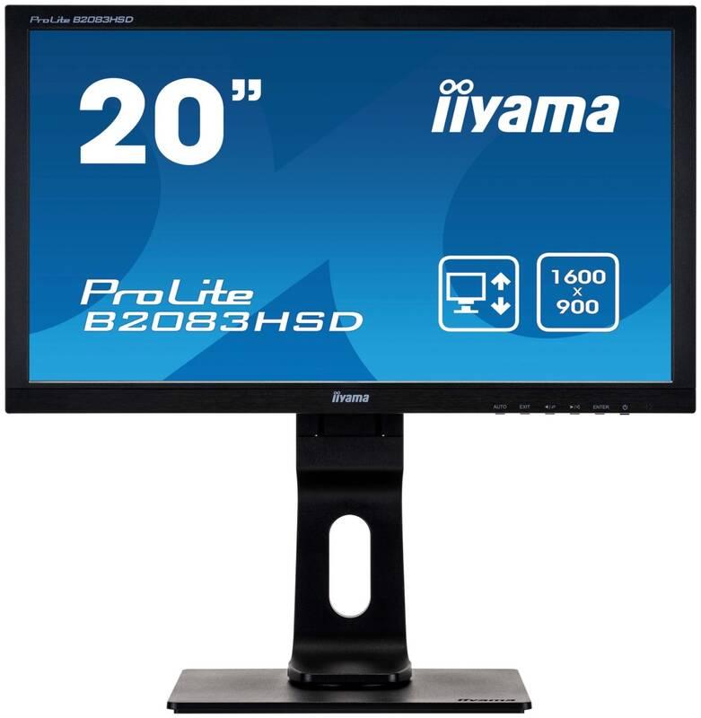 Monitor IIYAMA ProLite B2083HSD-B1 černá, Monitor, IIYAMA, ProLite, B2083HSD-B1, černá