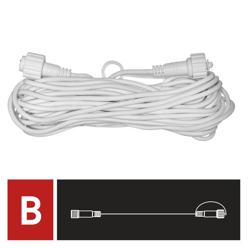 Prodlužovací kabel EMOS pro spojovací řetězy Profi bílý, 10 m, venkovní i vnitřní, Prodlužovací, kabel, EMOS, pro, spojovací, řetězy, Profi, bílý, 10, m, venkovní, i, vnitřní
