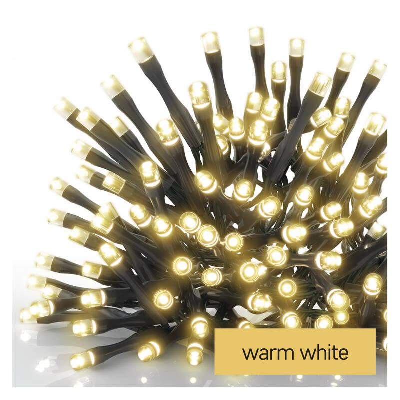 Spojovací řetěz EMOS 100 LED Standard, 10 m, venkovní i vnitřní, teplá bílá, časovač