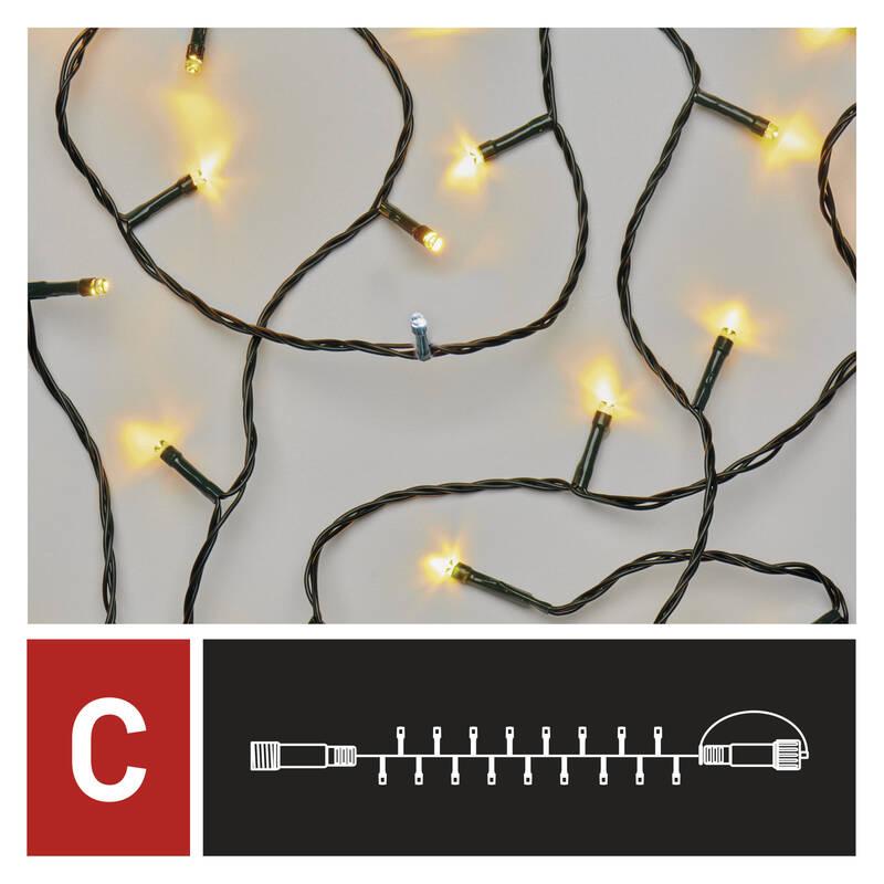 Spojovací řetěz EMOS 100 LED Standard blikající, 10 m, venkovní, teplá studená bílá, Spojovací, řetěz, EMOS, 100, LED, Standard, blikající, 10, m, venkovní, teplá, studená, bílá