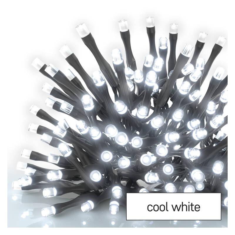 Spojovací řetěz EMOS 100 LED Standard - rampouchy, 2,5 m, venkovní, studená bílá, časovač