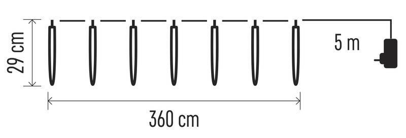 Vánoční osvětlení EMOS 140 LED girlanda - 10x rampouch, 3,6 m, venkovní i vnitřní, studená bílá, Vánoční, osvětlení, EMOS, 140, LED, girlanda, 10x, rampouch, 3,6, m, venkovní, i, vnitřní, studená, bílá