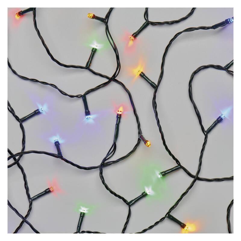 Vánoční osvětlení EMOS 240 LED řetěz, 24 m, venkovní i vnitřní, multicolor, programy