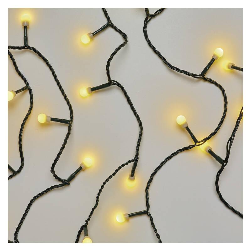 Vánoční osvětlení EMOS 300 LED cherry řetěz - kuličky, 30 m, venkovní i vnitřní, teplá bílá, časovač