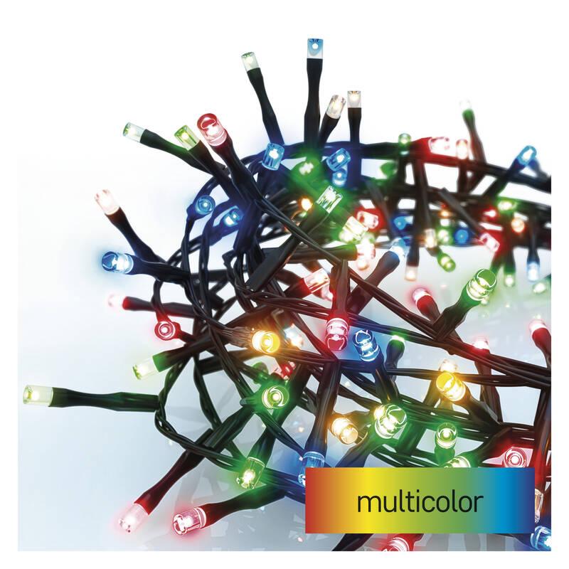 Vánoční osvětlení EMOS 300 LED řetěz - ježek, 6 m, venkovní i vnitřní, multicolor, časovač