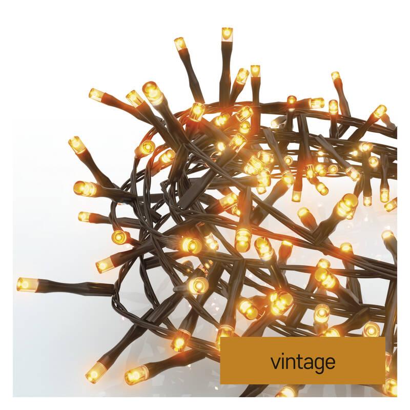 Vánoční osvětlení EMOS 300 LED řetěz - ježek, 6 m, venkovní i vnitřní, vintage, časovač