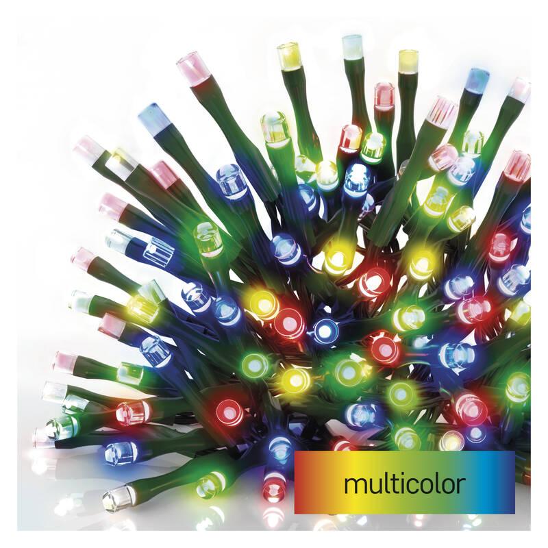 Vánoční osvětlení EMOS 40 LED řetěz, 4 m, venkovní i vnitřní, multicolor, časovač