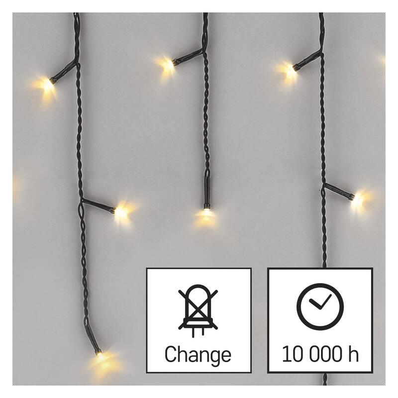 Vánoční osvětlení EMOS 600 LED rampouchy, 10 m, venkovní i vnitřní, teplá bílá, programy, Vánoční, osvětlení, EMOS, 600, LED, rampouchy, 10, m, venkovní, i, vnitřní, teplá, bílá, programy