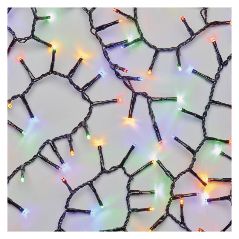 Vánoční osvětlení EMOS 600 LED řetěz - ježek, 12 m, venkovní i vnitřní, multicolor, časovač