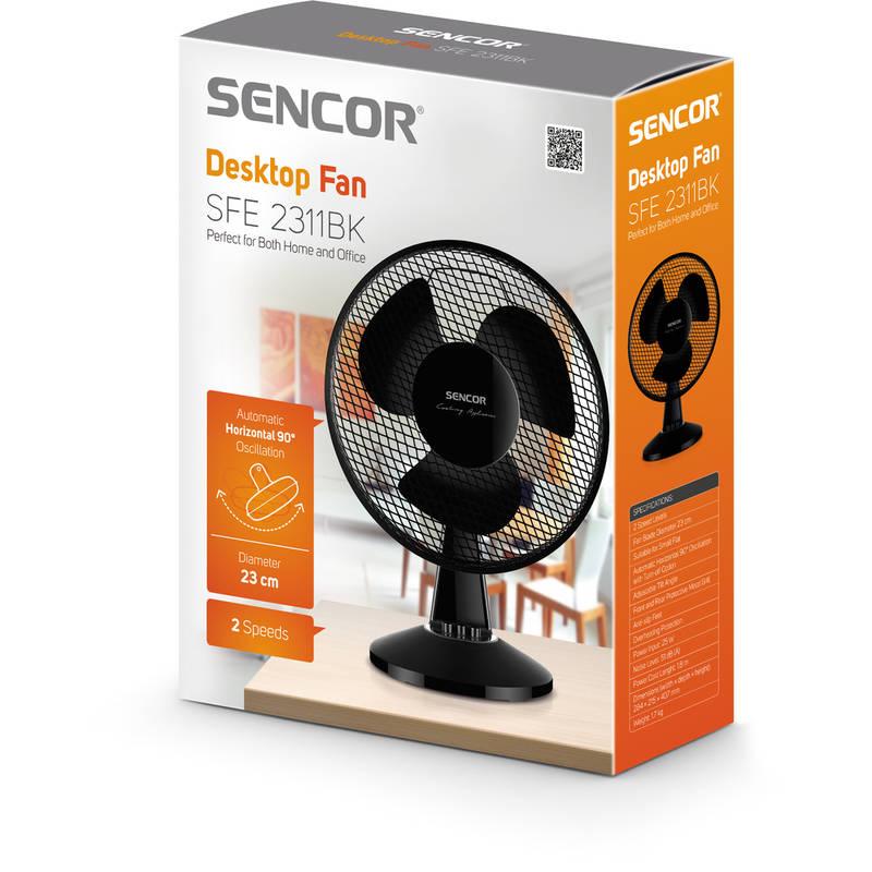 Ventilátor stolní Sencor SFE 2311BK černý, Ventilátor, stolní, Sencor, SFE, 2311BK, černý
