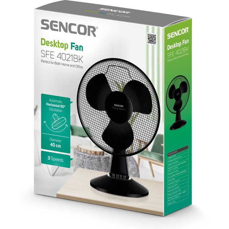 Ventilátor stolní Sencor SFE 4021BK černý, Ventilátor, stolní, Sencor, SFE, 4021BK, černý