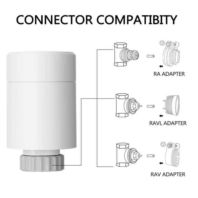 Bezdrátová termohlavice IMMAX NEO SMART 3x hlavice Zigbee, TUYA, Bezdrátová, termohlavice, IMMAX, NEO, SMART, 3x, hlavice, Zigbee, TUYA