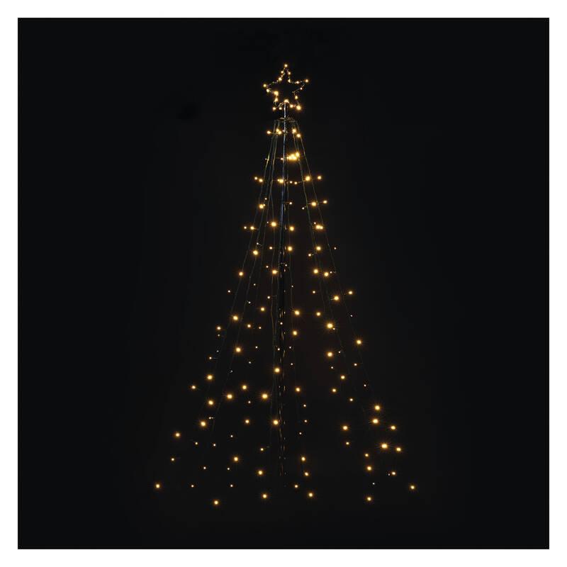 LED dekorace EMOS 180 LED vánoční strom kovový, 180 cm, venkovní i vnitřní, teplá bílá, časovač