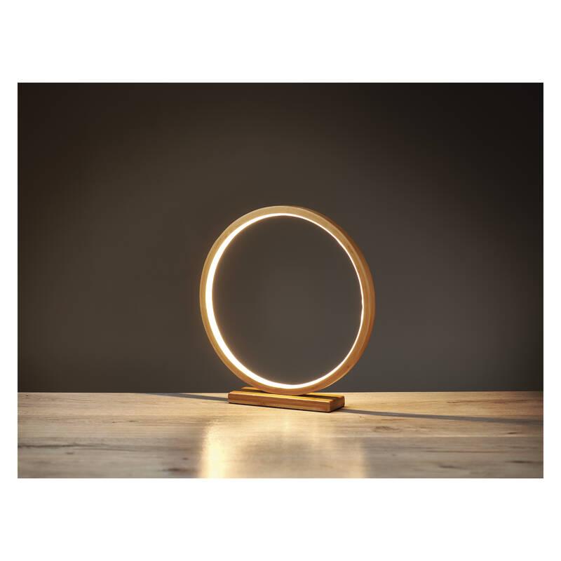 LED dekorace EMOS kruh bambusový, 32 cm, vnitřní, teplá bílá