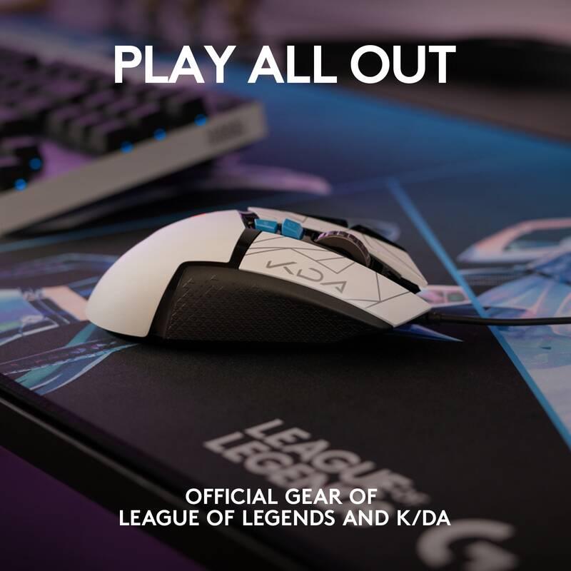 Myš Logitech Gaming G502 Hero High Performance KDA černá bílá