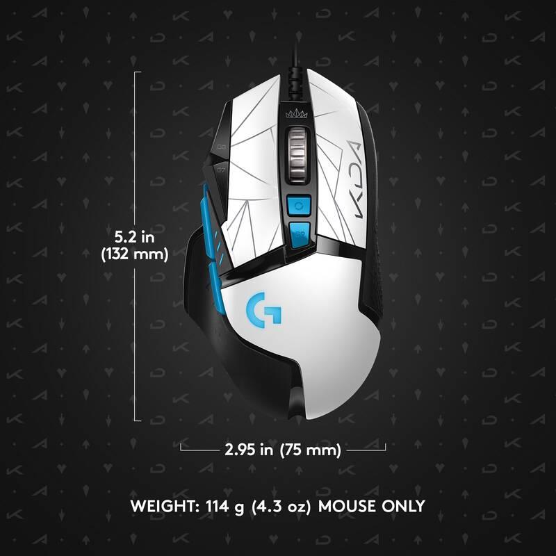 Myš Logitech Gaming G502 Hero High Performance KDA černá bílá