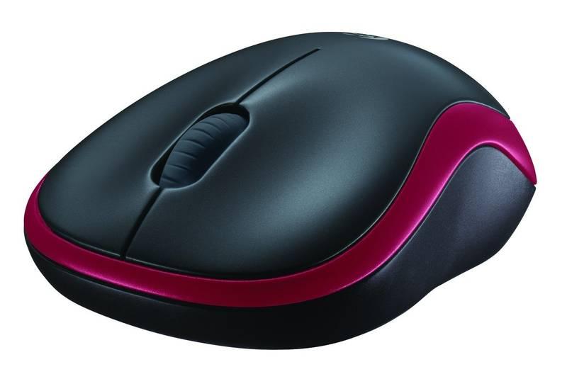 Myš Logitech Wireless Mouse M185 červená