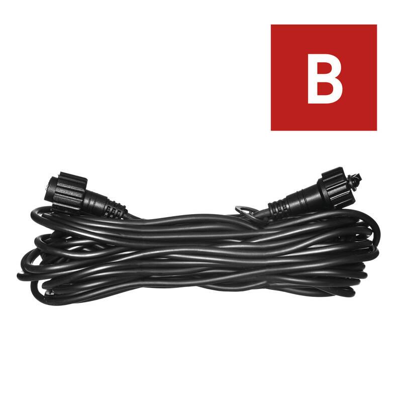 Prodlužovací kabel EMOS pro spojovací řetězy Profi černý, 10 m, venkovní i vnitřní