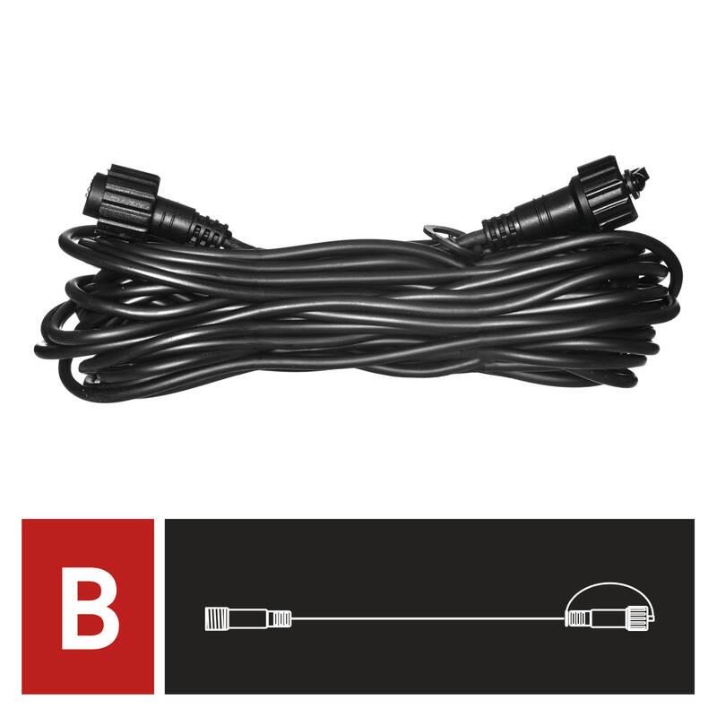 Prodlužovací kabel EMOS pro spojovací řetězy Profi černý, 10 m, venkovní i vnitřní, Prodlužovací, kabel, EMOS, pro, spojovací, řetězy, Profi, černý, 10, m, venkovní, i, vnitřní