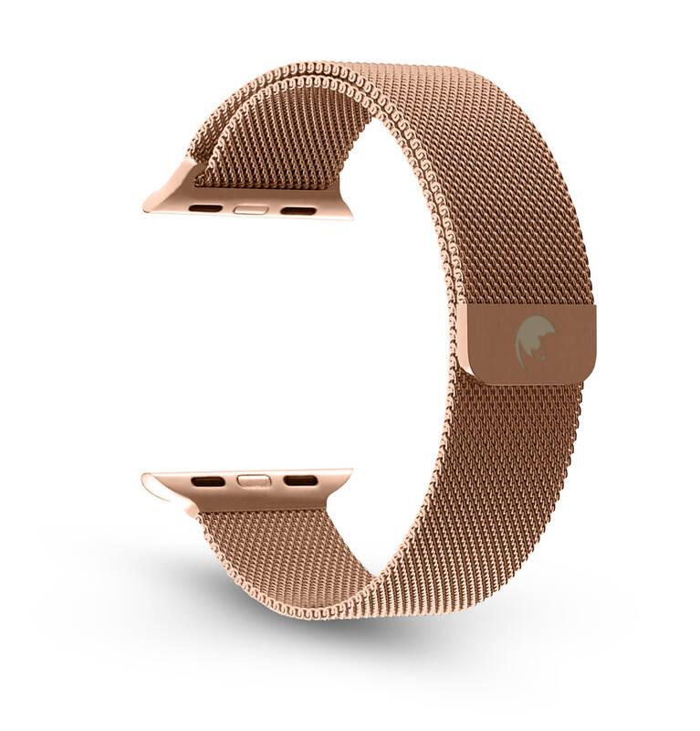 Řemínek RhinoTech milánský tah na Apple Watch 38 40 41 mm růžový zlatý