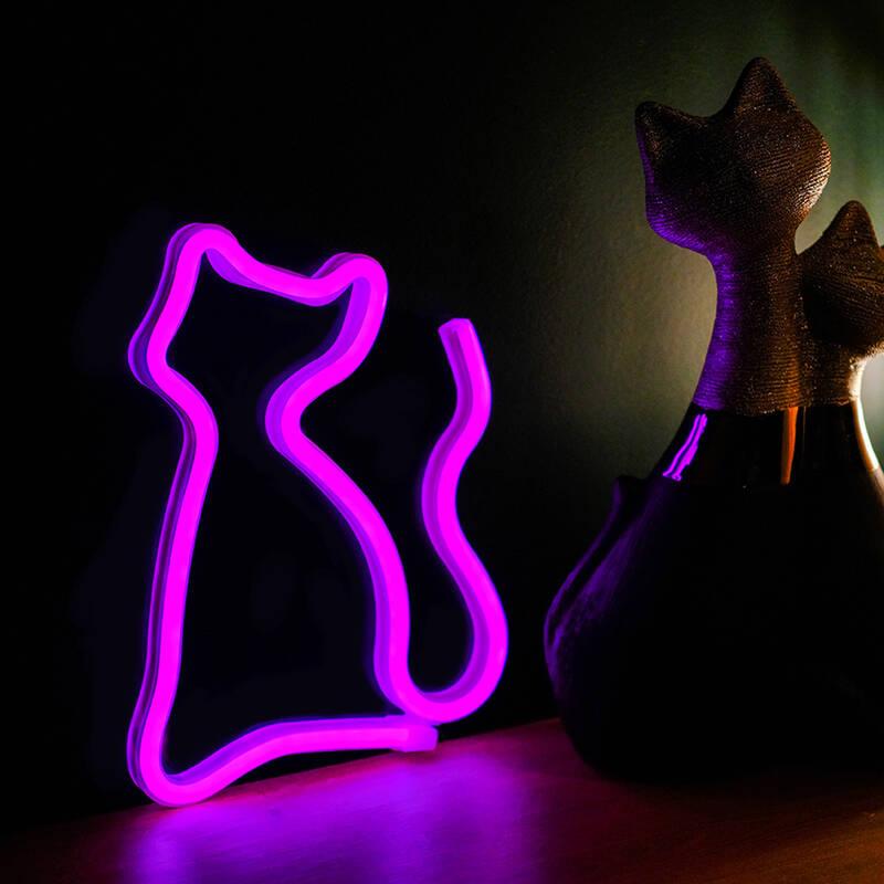 Dekorativní LED Forever neon Kočka růžová, Dekorativní, LED, Forever, neon, Kočka, růžová