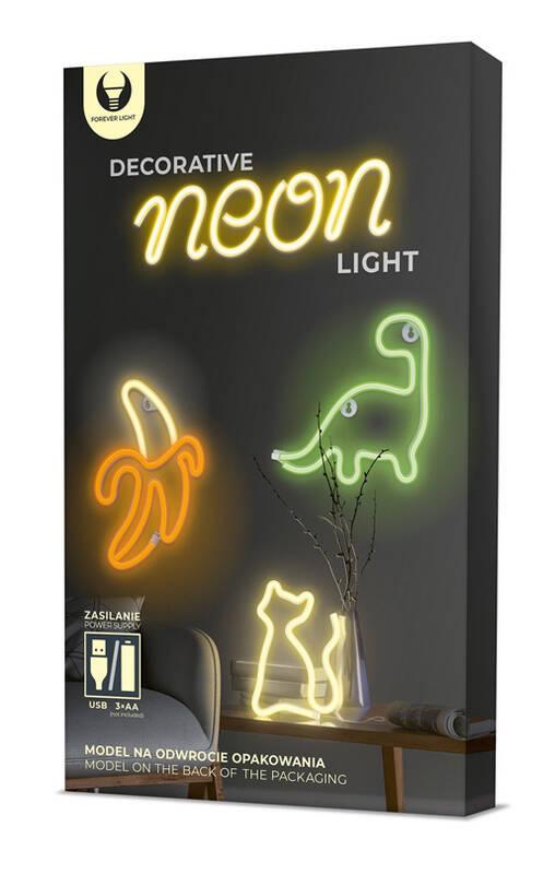 Dekorativní LED Forever neon Kočka - teplá bílá