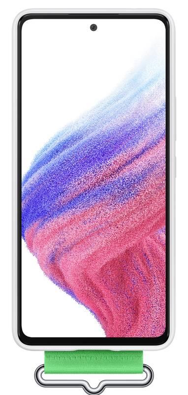 Kryt na mobil Samsung Silicone Cover s poutkem na Galaxy A53 5G bílý, Kryt, na, mobil, Samsung, Silicone, Cover, s, poutkem, na, Galaxy, A53, 5G, bílý