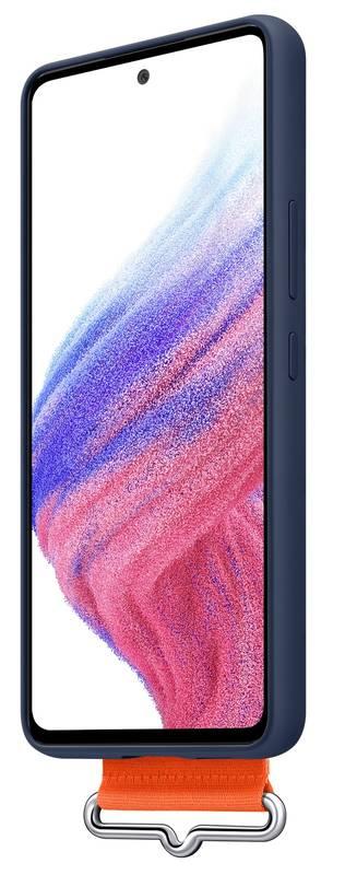 Kryt na mobil Samsung Silicone Cover s poutkem na Galaxy A53 5G modrý, Kryt, na, mobil, Samsung, Silicone, Cover, s, poutkem, na, Galaxy, A53, 5G, modrý