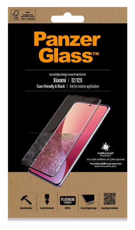 Tvrzené sklo PanzerGlass Premium 3D na Xiaomi 12 12X černé, Tvrzené, sklo, PanzerGlass, Premium, 3D, na, Xiaomi, 12, 12X, černé