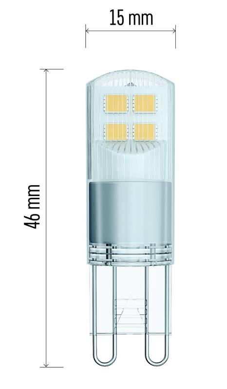 Žárovka LED EMOS Classic JC 1,9W G9 teplá bílá, Žárovka, LED, EMOS, Classic, JC, 1,9W, G9, teplá, bílá
