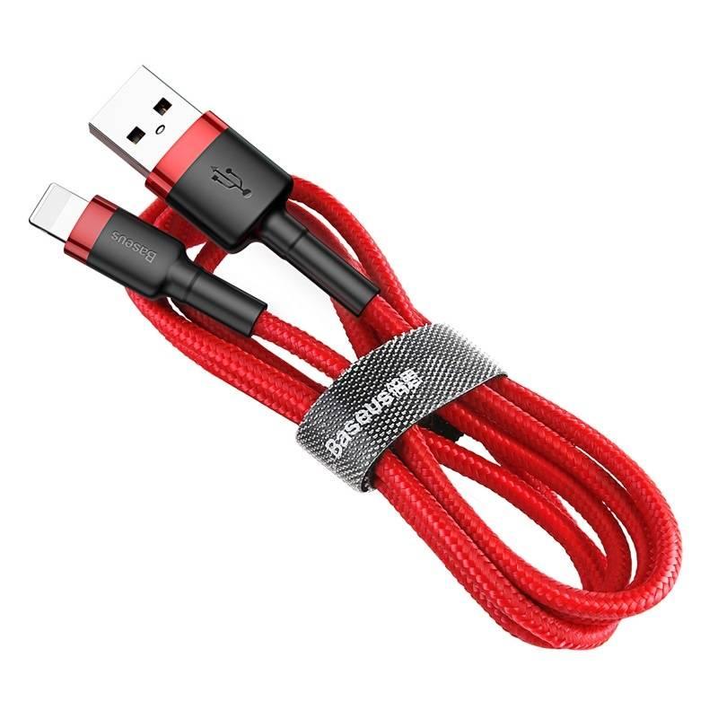 Kabel Baseus Cafule USB Lightning, 3m červený, Kabel, Baseus, Cafule, USB, Lightning, 3m, červený