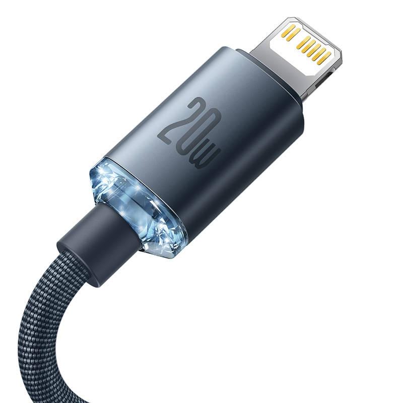 Kabel Baseus Crystal Shine Series USB-C Lightning 20W 1,2m černý, Kabel, Baseus, Crystal, Shine, Series, USB-C, Lightning, 20W, 1,2m, černý