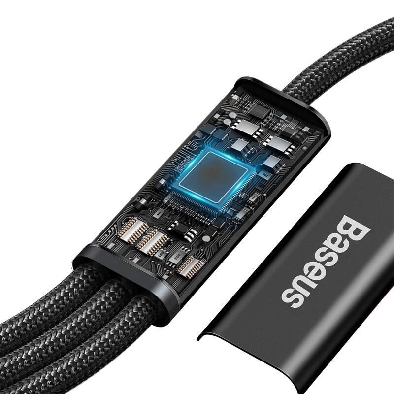 Kabel Baseus Rapid Series 3v1 USB-C PD 20W 1,5m černý, Kabel, Baseus, Rapid, Series, 3v1, USB-C, PD, 20W, 1,5m, černý