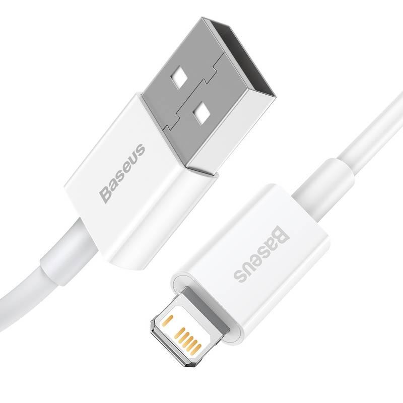 Kabel Baseus Superior Series USB Lightning 2.4A 1m bílý, Kabel, Baseus, Superior, Series, USB, Lightning, 2.4A, 1m, bílý