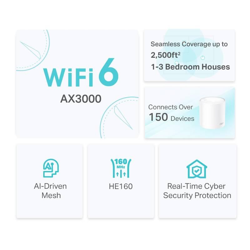 Komplexní Wi-Fi systém TP-Link Deco X50 bílý, Komplexní, Wi-Fi, systém, TP-Link, Deco, X50, bílý