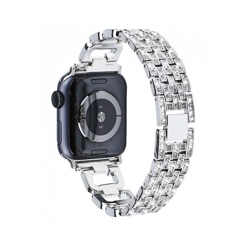 Řemínek WG chain, kovový, na Apple Watch 38 40 41 mm adapter stříbrný