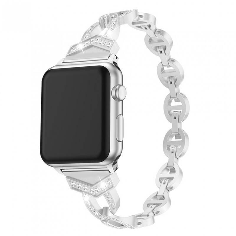 Řemínek WG crystal, kovový, na Apple Watch 42 44 45 49 mm stříbrný, Řemínek, WG, crystal, kovový, na, Apple, Watch, 42, 44, 45, 49, mm, stříbrný