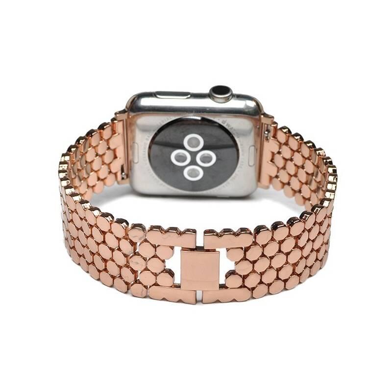 Řemínek WG dots, kovový, na Apple Watch 38 40 41 mm adapter - rose gold, Řemínek, WG, dots, kovový, na, Apple, Watch, 38, 40, 41, mm, adapter, rose, gold