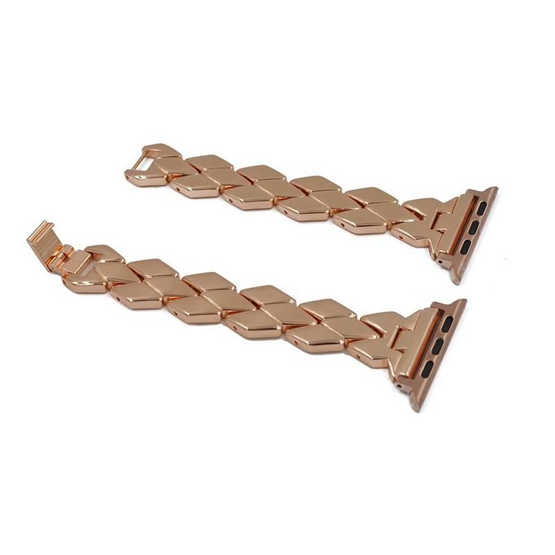 Řemínek WG Universal, kovový, spade, 22mm - rose gold