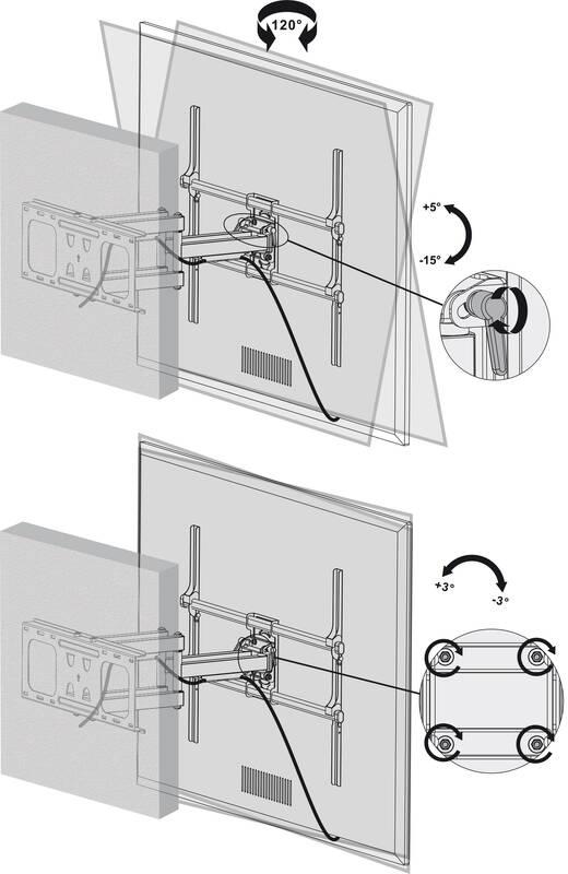 Držák TV STELL SHO 8610, pro úhlopříčky 50" až 100", nosnost 80 kg černý