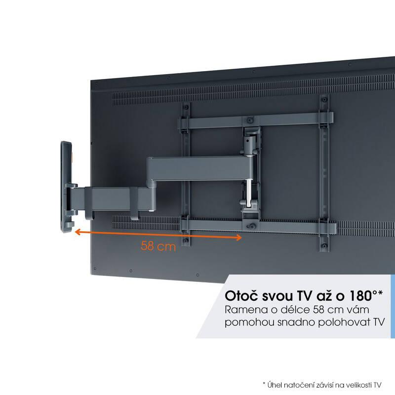 Držák TV Vogel’s TVM 3443W polohovatelný, pro úhlopříčky 32" až 65", nosnost 25 kg bílý