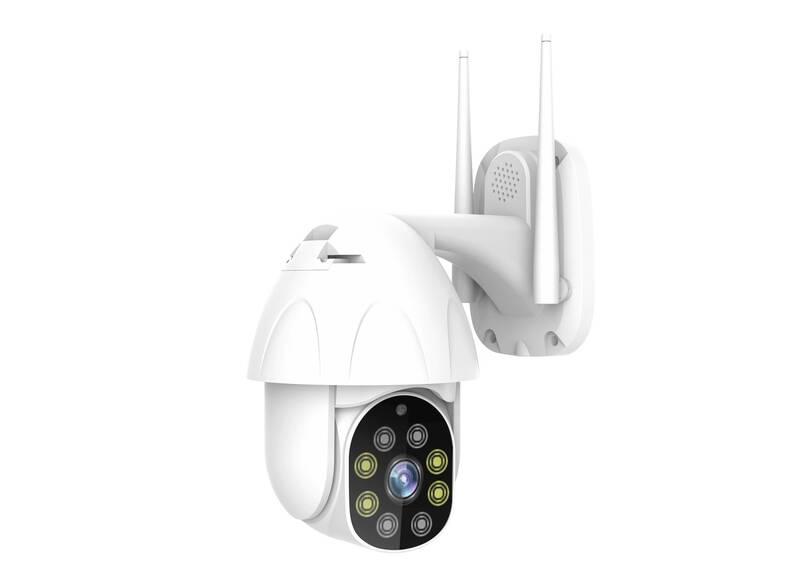 IP kamera IMMAX NEO LITE SMART Security, IP65, 360°, RJ45, P T, HD, 2MP, 1080p, outdoor, ONVIF, WiFi, TUYA bílá