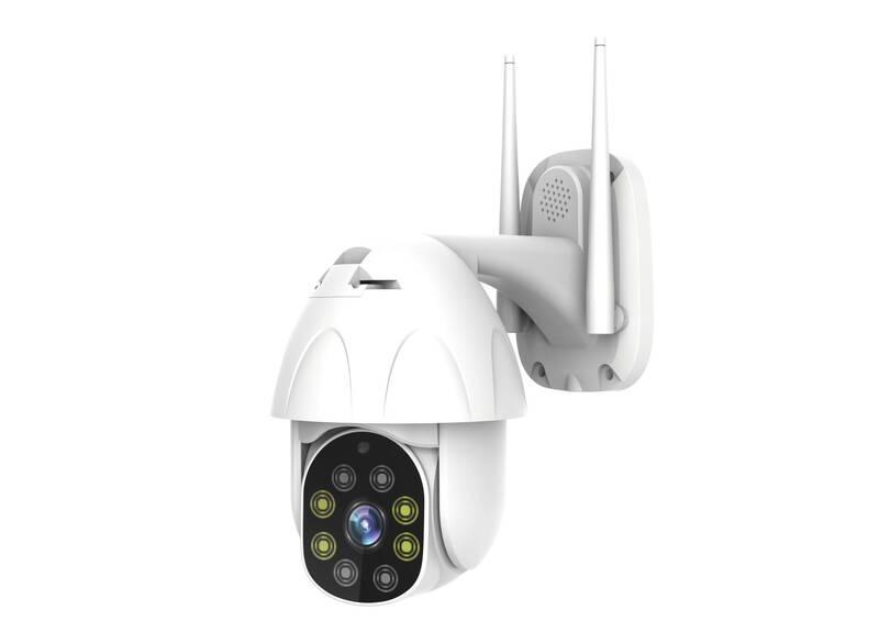 IP kamera IMMAX NEO LITE SMART Security, IP65, 360°, RJ45, P T, HD, 2MP, 1080p, outdoor, ONVIF, WiFi, TUYA bílá
