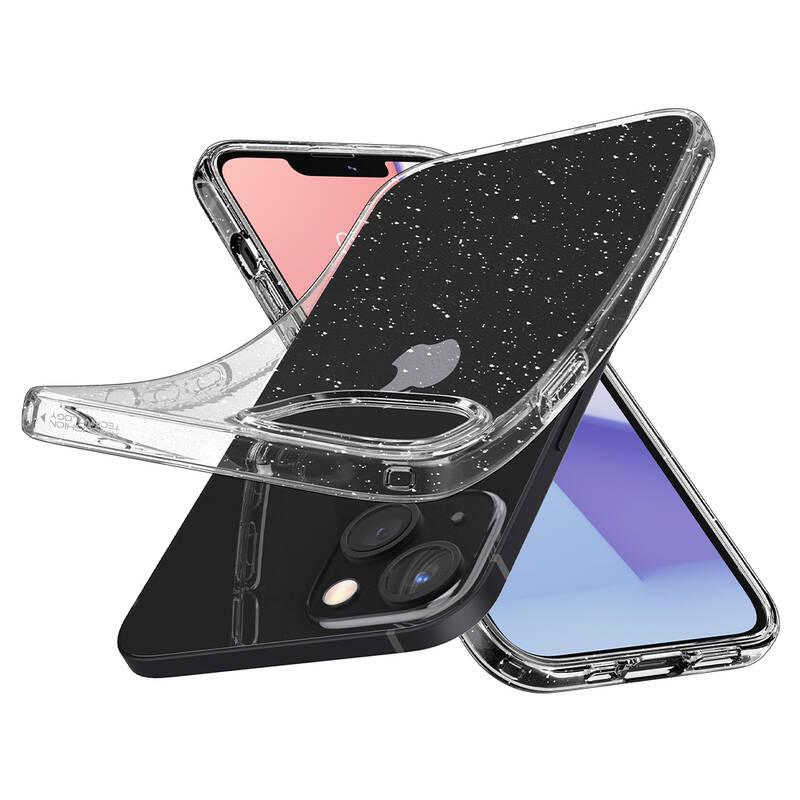 Kryt na mobil Spigen Liquid Crystal Glitter na Apple iPhone 13 průhledný