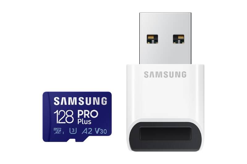 Paměťová karta Samsung Micro SDXC PRO 128GB UHSI-U3 USB adaptér, Paměťová, karta, Samsung, Micro, SDXC, PRO, 128GB, UHSI-U3, USB, adaptér