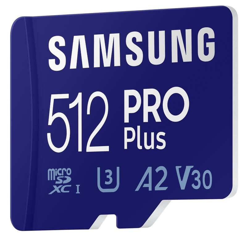 Paměťová karta Samsung Micro SDXC PRO 512GB UHSI-U3 USB adaptér, Paměťová, karta, Samsung, Micro, SDXC, PRO, 512GB, UHSI-U3, USB, adaptér